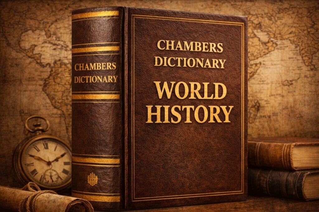 Chambers Dictionary of World History book cover for students and history lovers