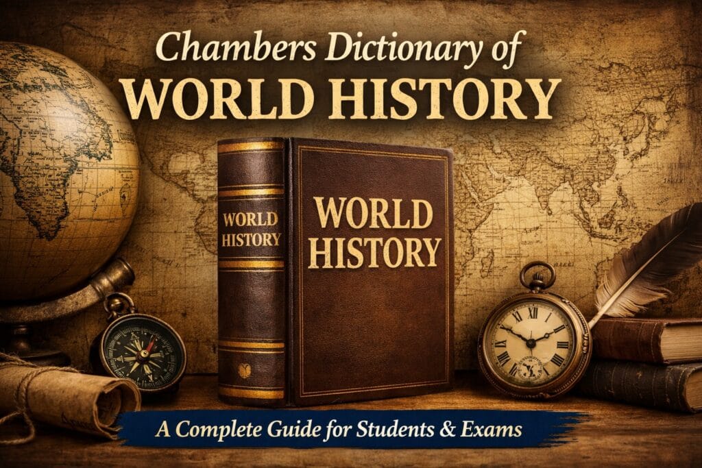 Chambers Dictionary of World History reference book for students and competitive exams