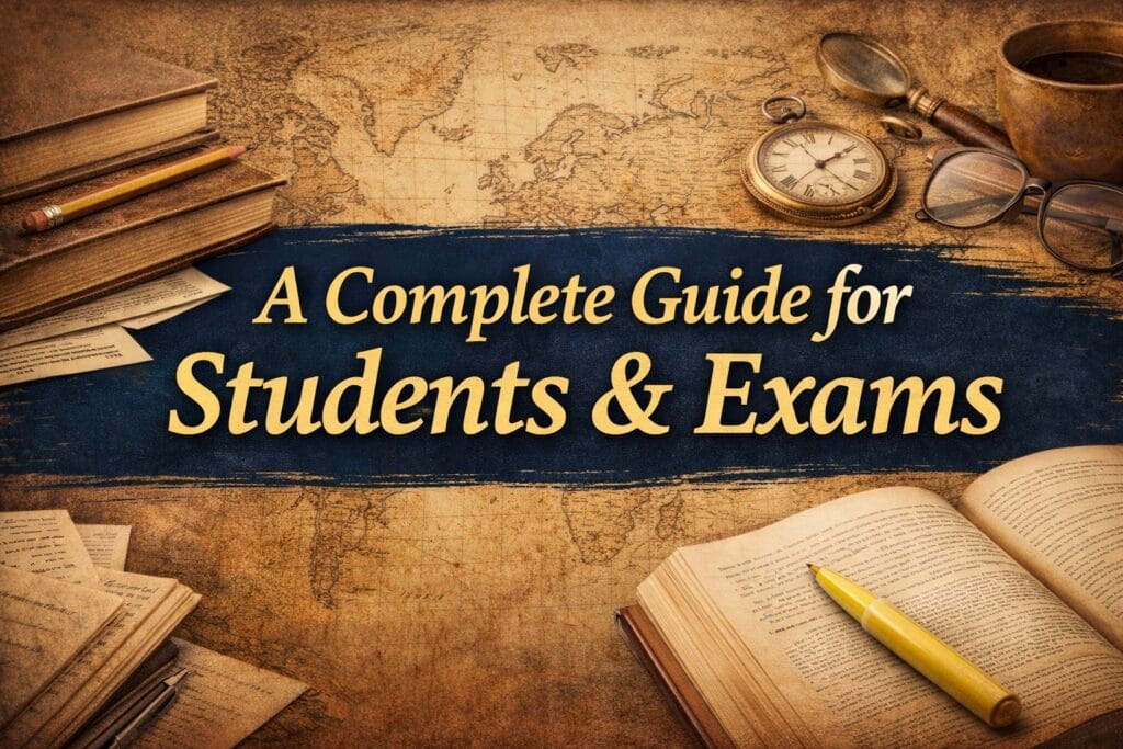 A complete guide for students and exams related to world history