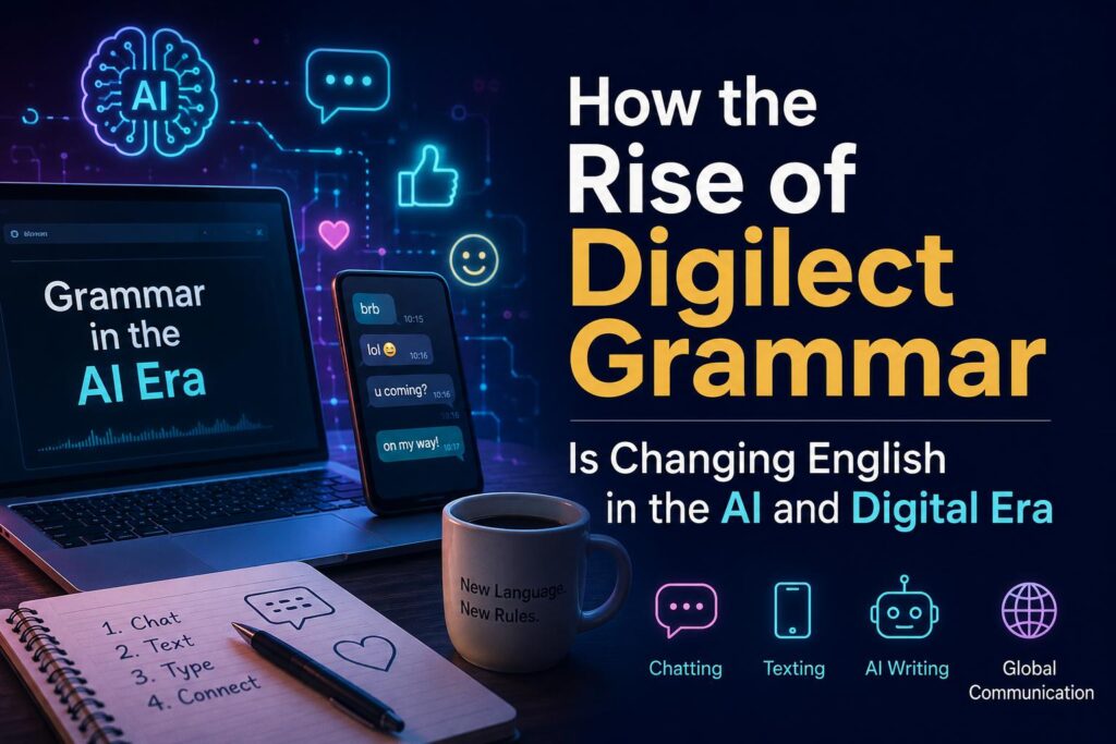 Digilect communication, AI tools, and social media influencing the evolution of English grammar in the modern world