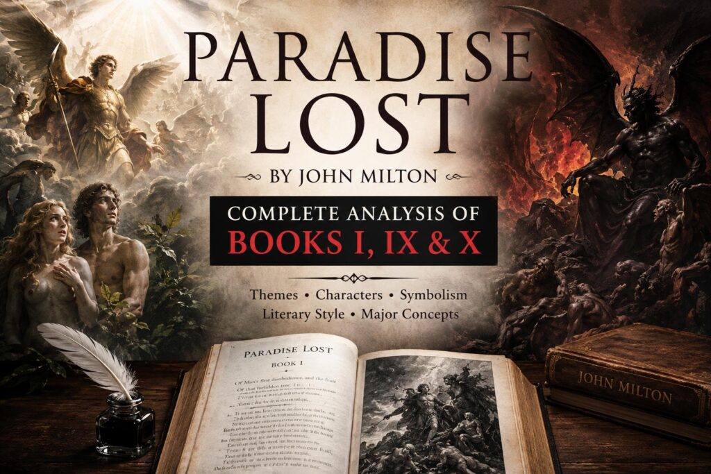 Paradise Lost by John Milton – Complete Analysis of Books I, IX & X