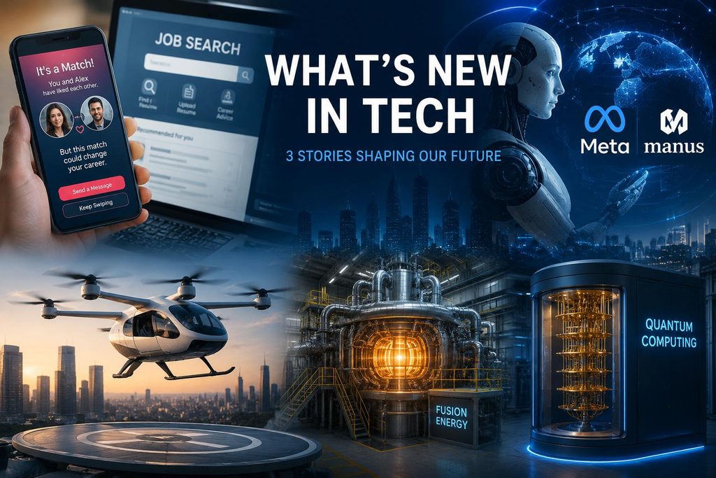 What's new in tech featuring AI, flying taxis, nuclear fusion and quantum computing